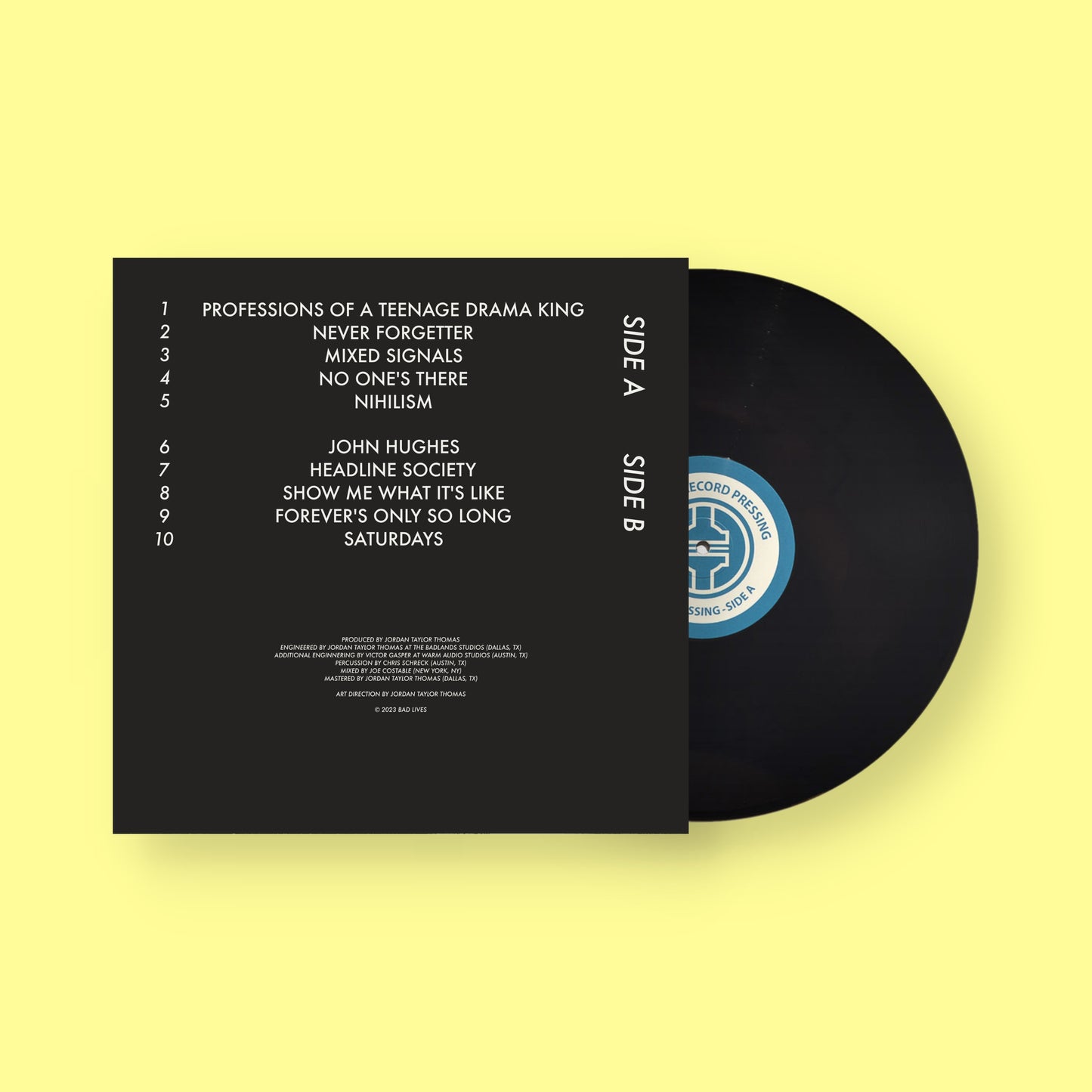 Professions of a Teenage Drama King - Vinyl Test Pressing (Signed) PRE-ORDER